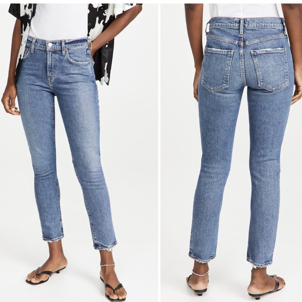 AGOLDE Toni Mid Rise Jeans in Dime (size 28)